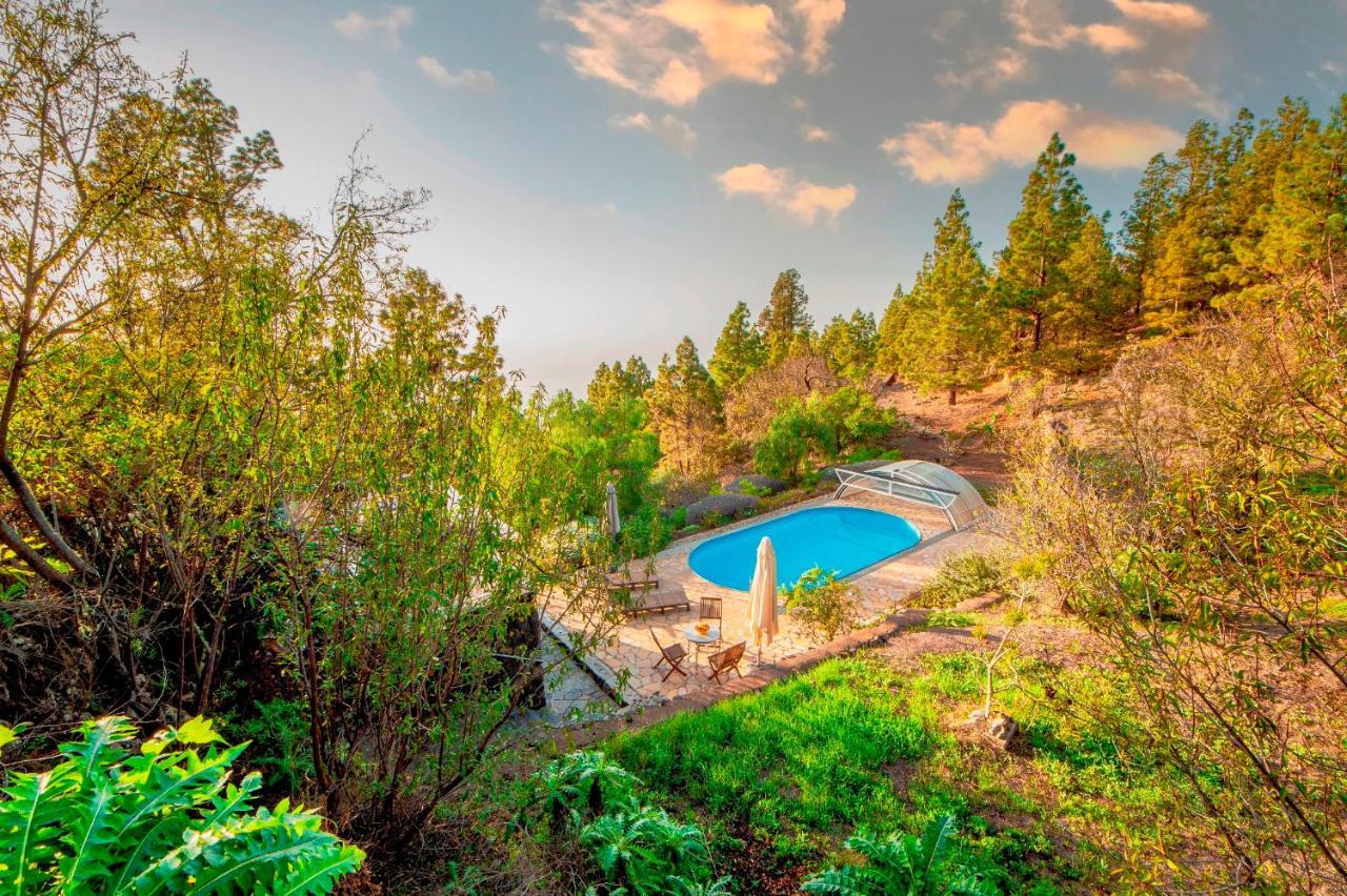 Feriendomizil Finca Tijarafe Mit Beheiztem, Abdeckbarem Pool Екстериор снимка