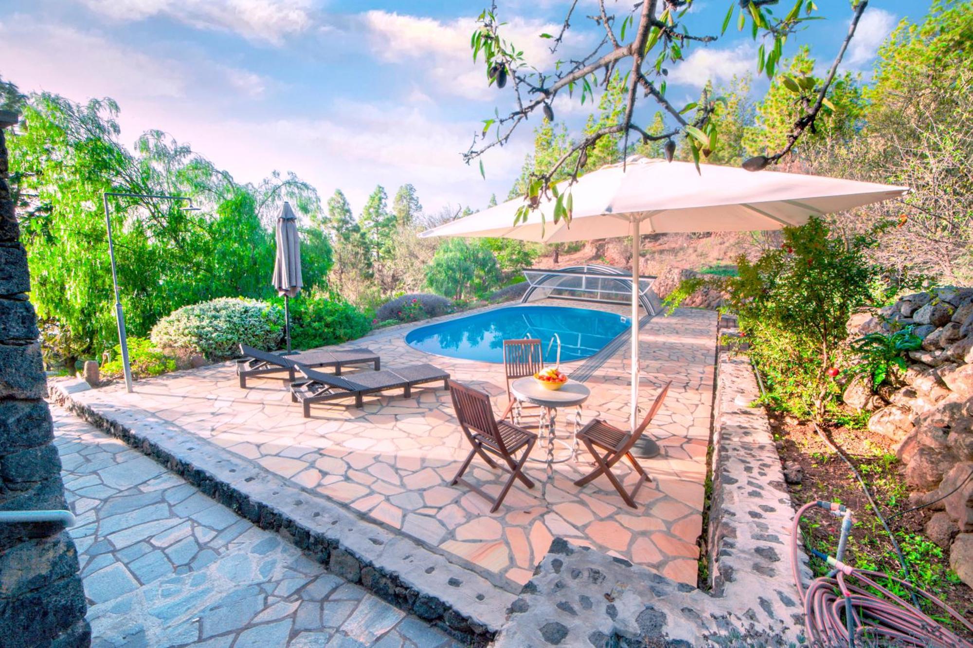 Feriendomizil Finca Tijarafe Mit Beheiztem, Abdeckbarem Pool Екстериор снимка